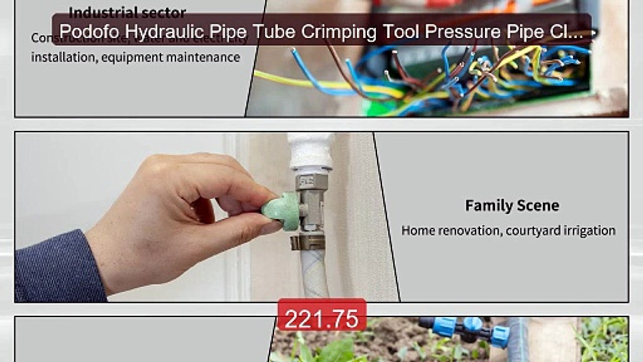 Podofo Hydraulic Pipe Tube Crimping Tool Pressure Pipe Clamp ... -- Amazing Value 2026 | Must Have!