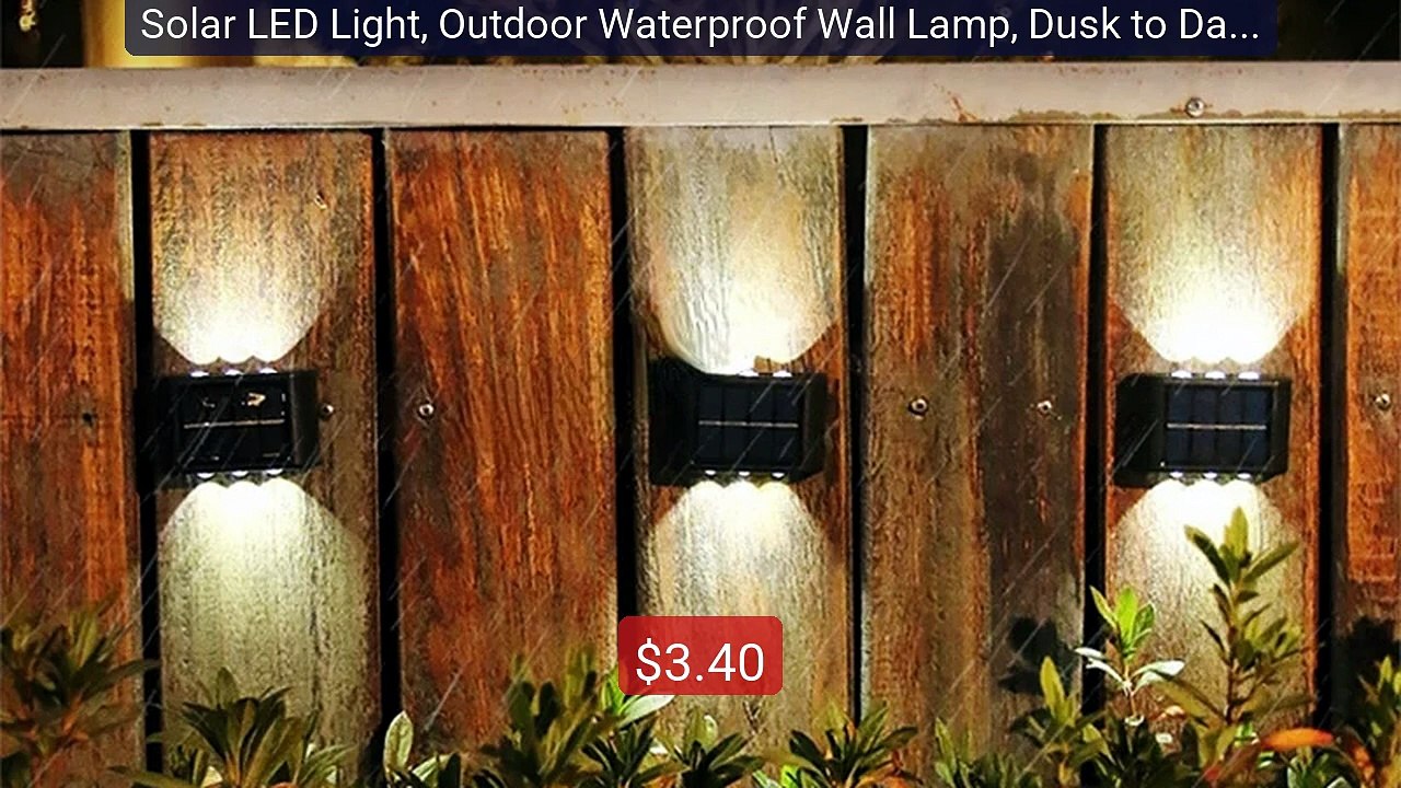 Solar LED Light, Outdoor Waterproof Wall Lamp, Dusk to Dawn F... -- Amazing Value 2026 | Must Have!