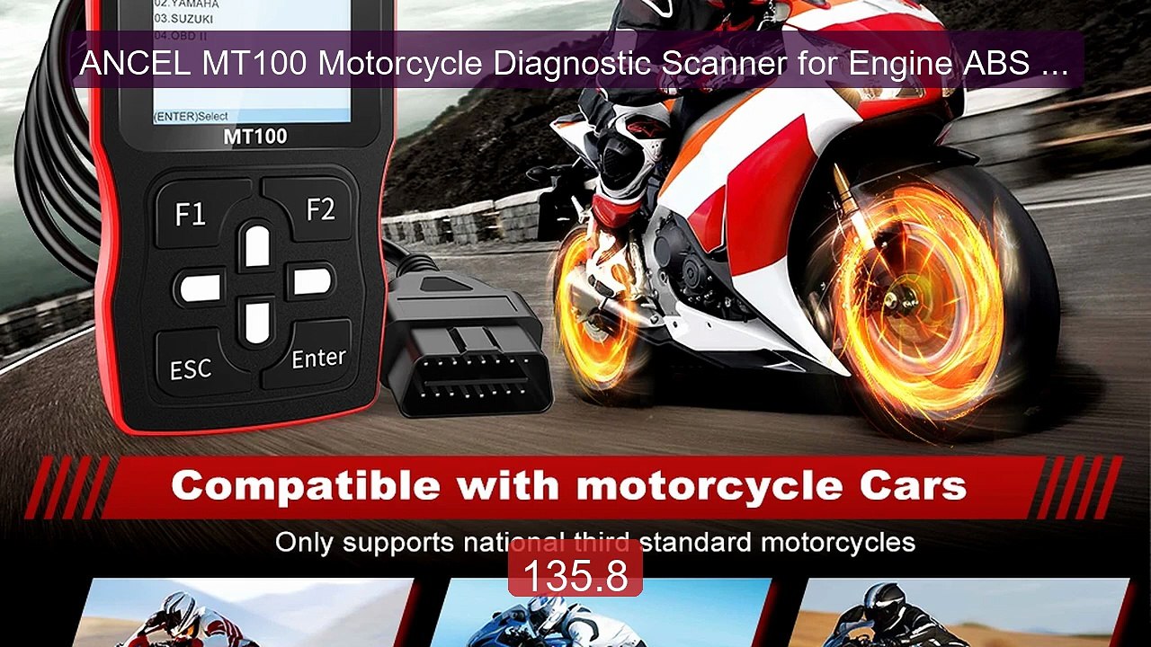 ANCEL MT100 Motorcycle Diagnostic Scanner for Engine ABS Moto... -- Amazing Value 2026 | Must Have!