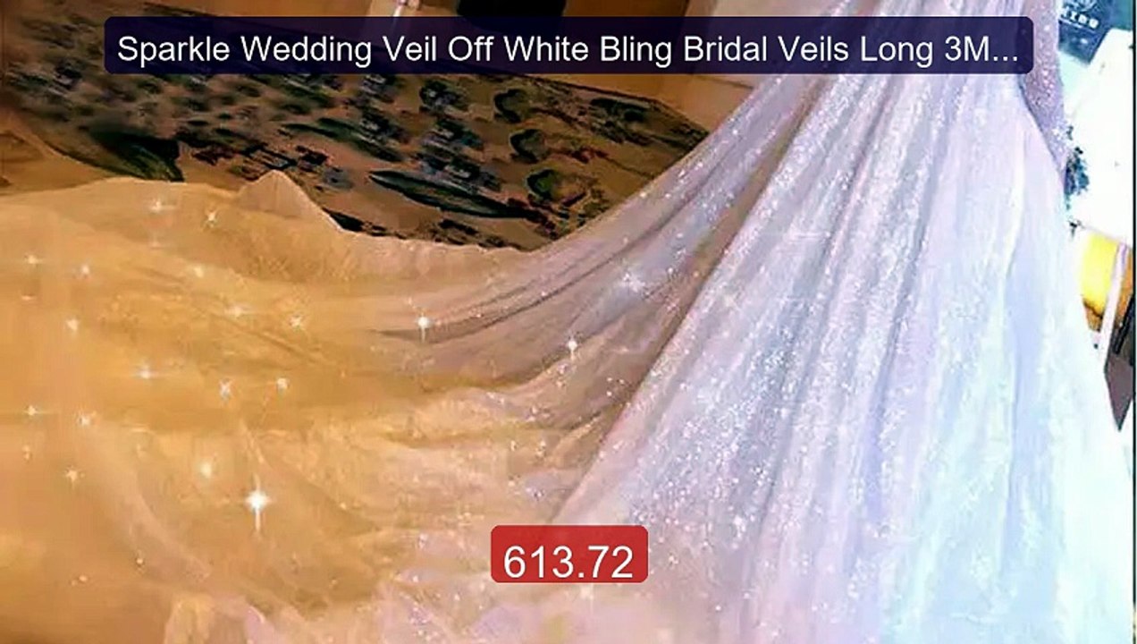 Sparkle Wedding Veil Off White Bling Bridal Veils Long 3M One... -- Amazing Value 2026 | Must Have!