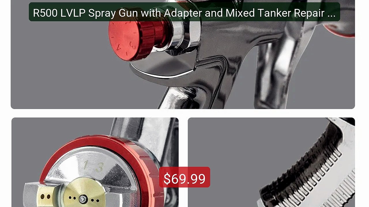 R500 LVLP Spray Gun with Adapter and Mixed Tanker Repair Paint... -- Hot Deal 2026 | Limited Offer!