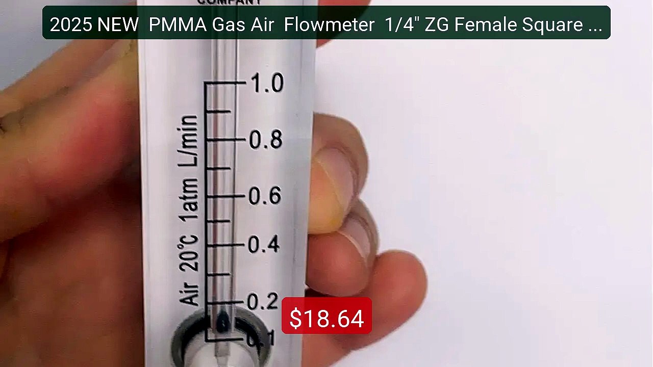 2025 NEW  PMMA Gas Air  Flowmeter  1/4" ZG Female Square Panel... -- Best Buy 2026 | Great Quality!