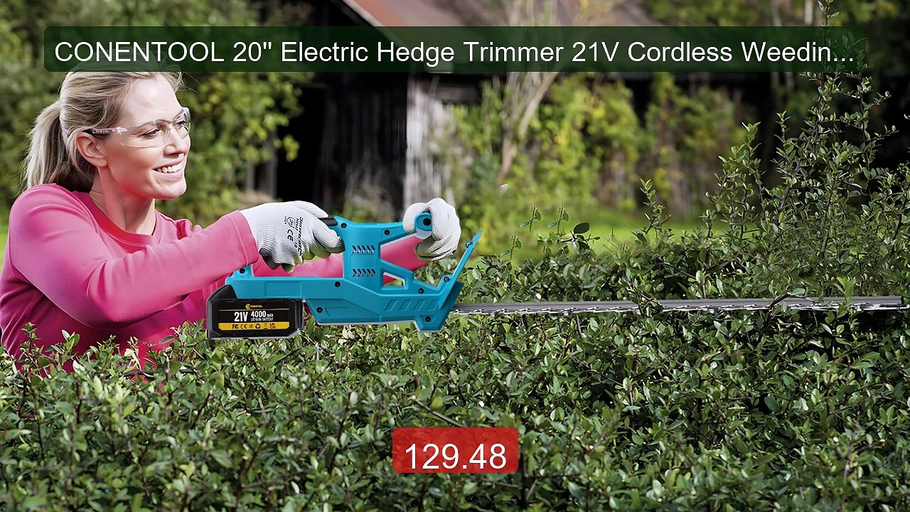CONENTOOL 20'' Electric Hedge Trimmer 21V Cordless Weeding Pr... -- Amazing Value 2026 | Must Have!