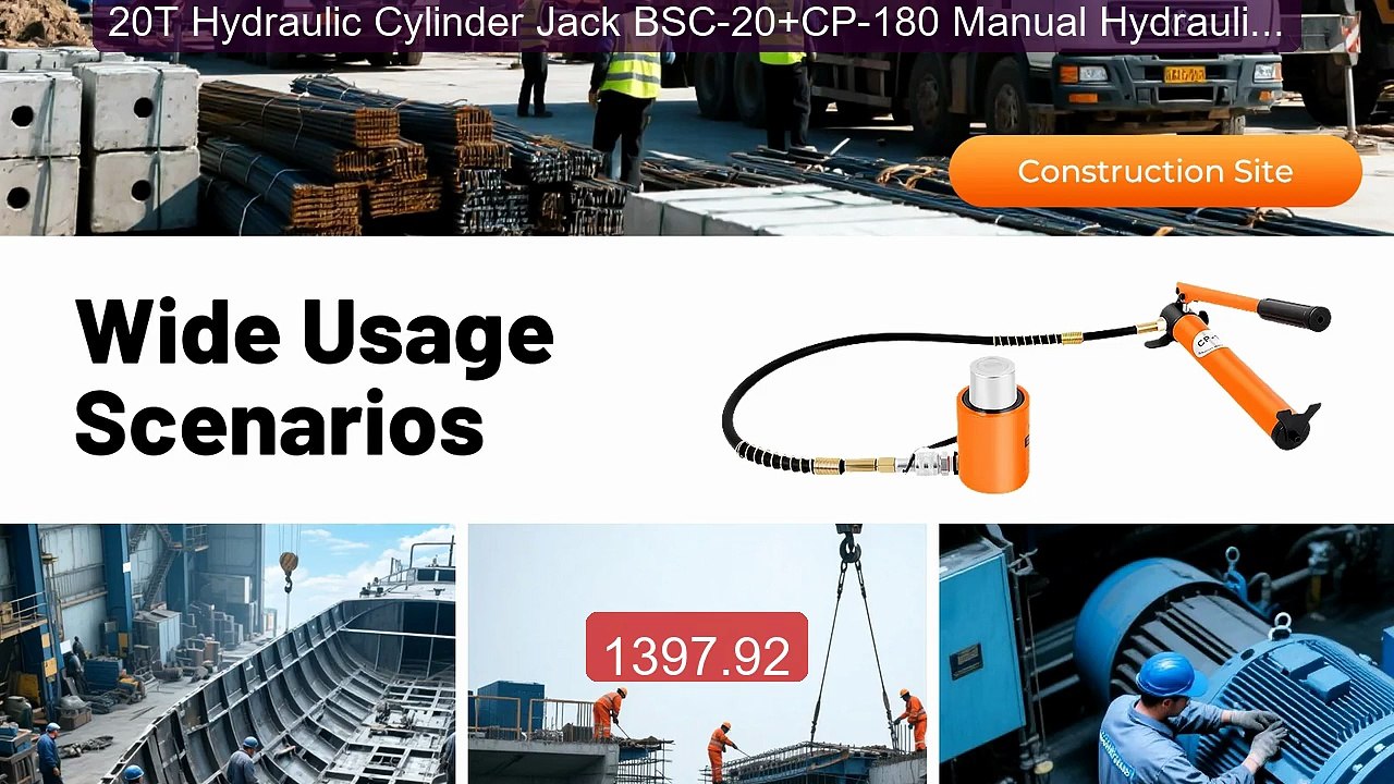 20T Hydraulic Cylinder Jack BSC-20+CP-180 Manual Hydraulic Pu... -- Amazing Value 2026 | Must Have!