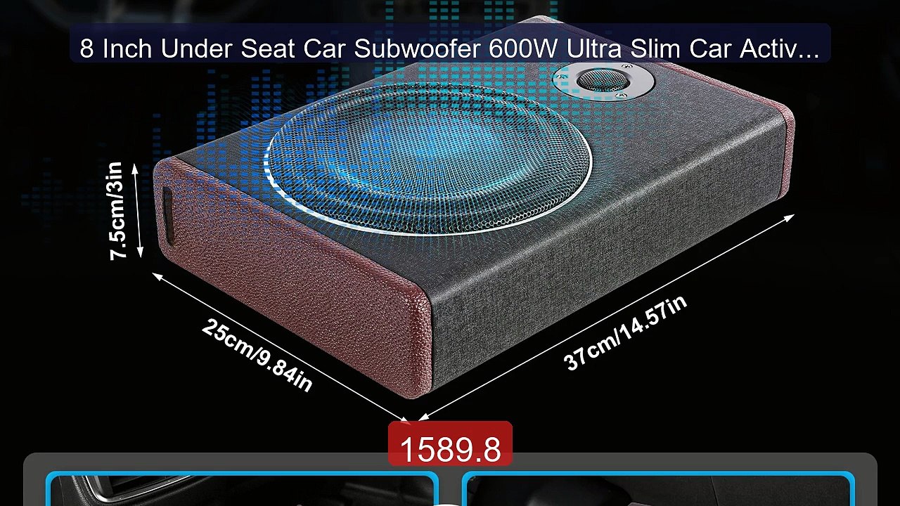8 Inch Under Seat Car Subwoofer 600W Ultra Slim Car Active Sub... -- Best Buy 2026 | Great Quality!