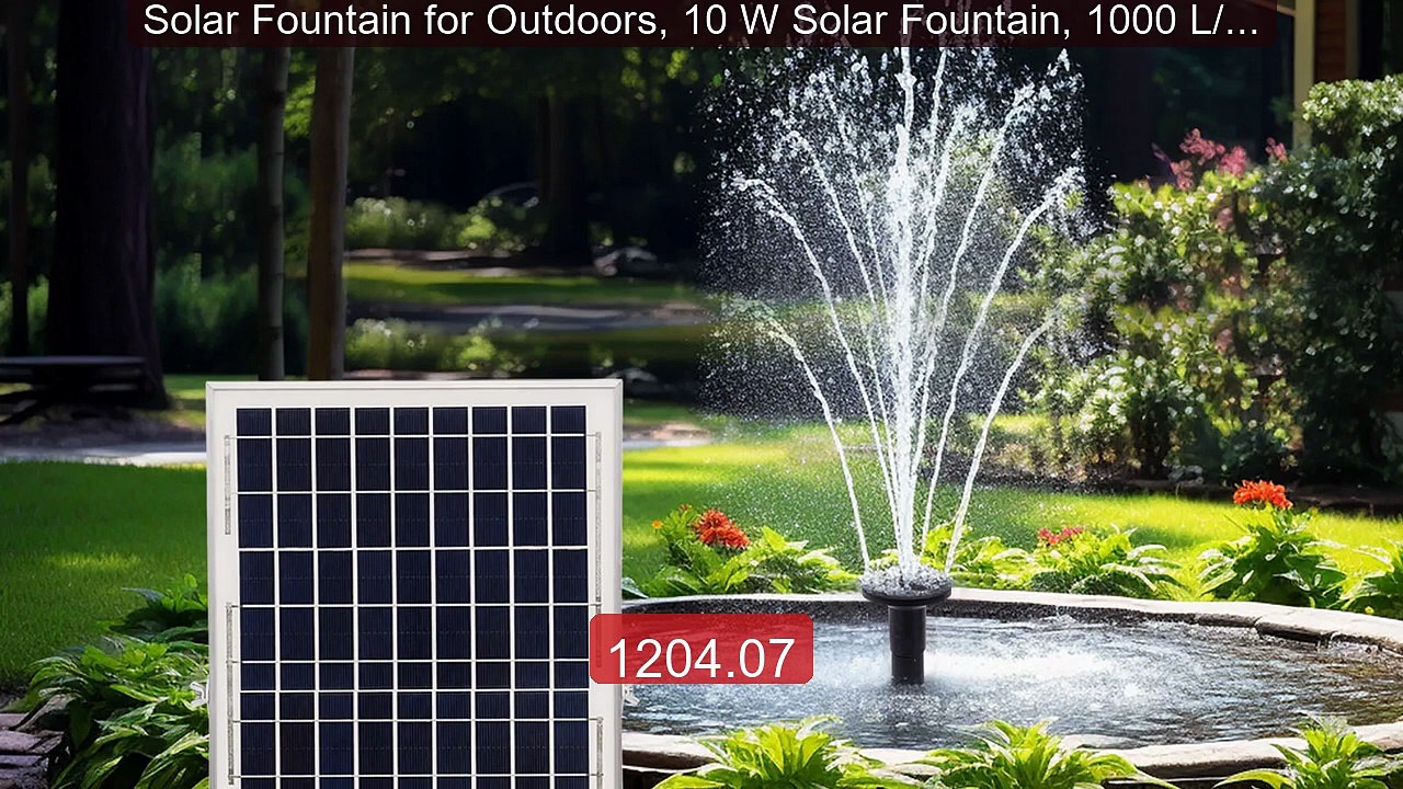 Solar Fountain for Outdoors, 10 W Solar Fountain, 1000 L/h ... -- Top Pick 2026 | Unbeatable Price!
