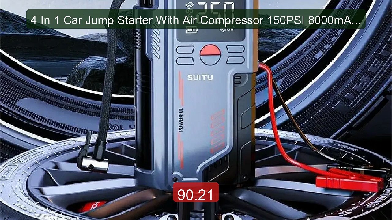 4 In 1 Car Jump Starter With Air Compressor 150PSI 8000mAh ... -- Top Pick 2026 | Unbeatable Price!