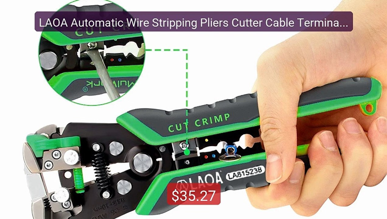 LAOA Automatic Wire Stripping Pliers Cutter Cab...