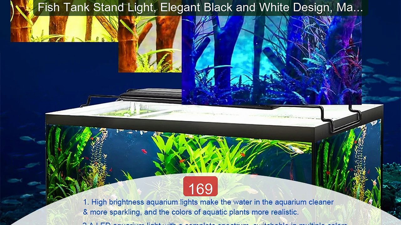 Fish Tank Stand Light, Elegant Black and White Design, Made o... -- Amazing Value 2026 | Must Have!