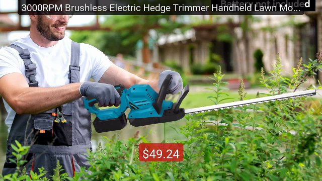 3000RPM Brushless Electric Hedge Trimmer Handheld Lawn Mower Cordle... Top Rated 2026 | Buy Now!