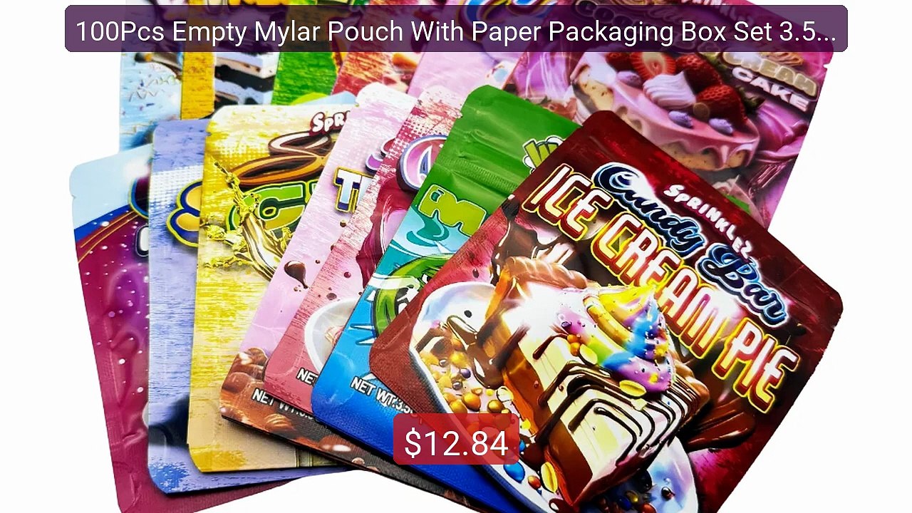 100Pcs Empty Mylar Pouch With Paper Packaging Box Set 3.5Gram Stora... -- Top Rated 2026 | Buy Now!