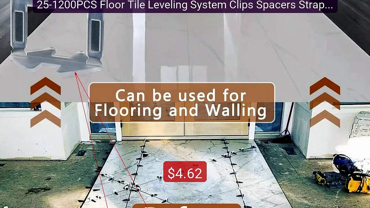 25-1200PCS Floor Tile Leveling System Clips Spacers Straps Tile Pil... -- Top Rated 2026 | Buy Now!
