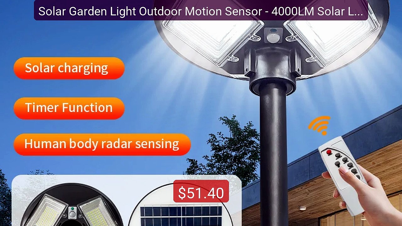 Solar Garden Light Outdoor Motion Sensor - 4000LM Solar Lam... -- Top Pick 2026 | Unbeatable Price!