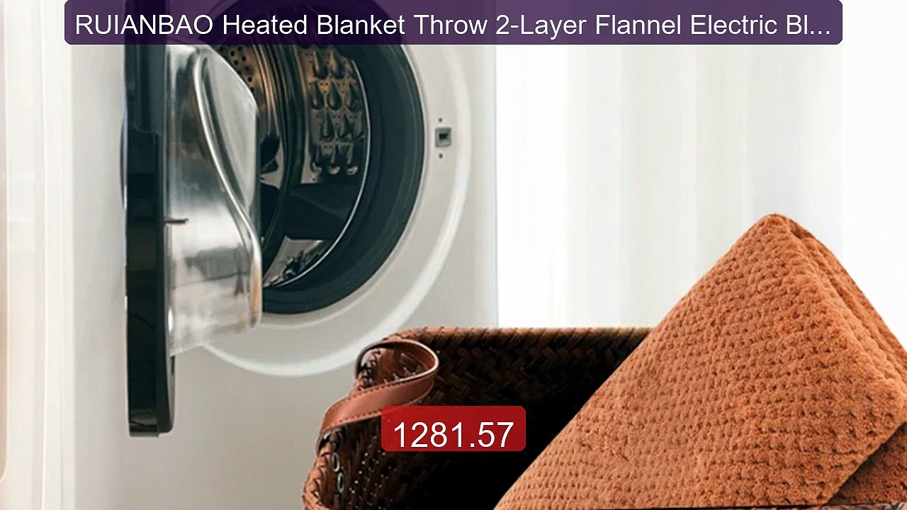 RUIANBAO Heated Blanket Throw 2-Layer Flannel Electric Blanket Time... -- Top Rated 2026 | Buy Now!