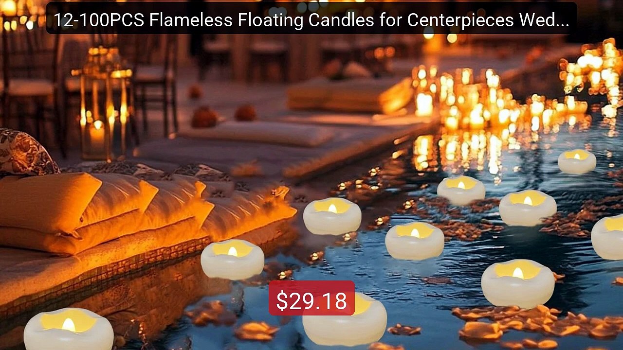 12-100PCS Flameless Floating Candles for Centerpieces Wedding ... -- Hot Deal 2026 | Limited Offer!