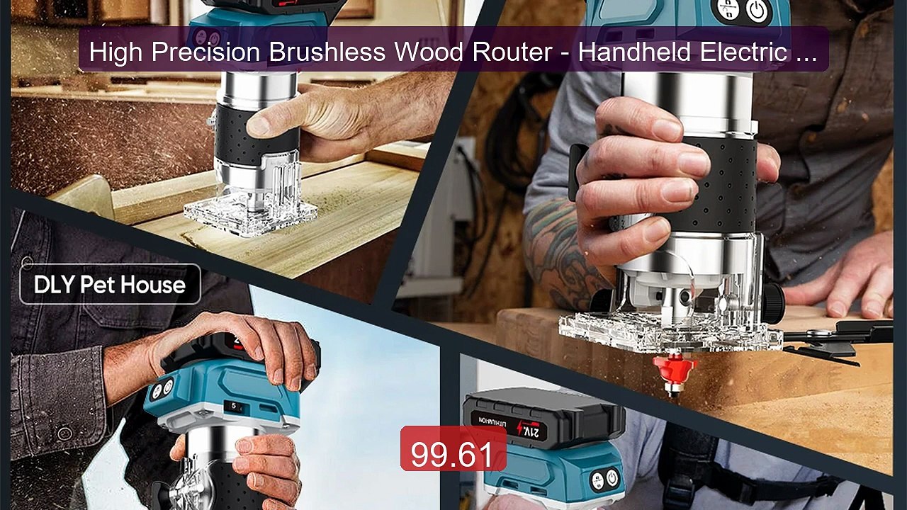 High Precision Brushless Wood Router - Handheld Electric Edgin... -- Best Buy 2026 | Great Quality!