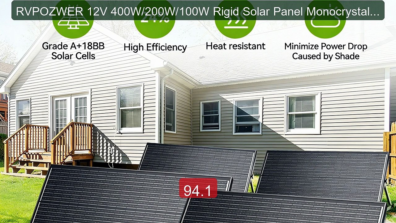 RVPOZWER 12V 400W/200W/100W Rigid Solar Panel Monocrystalline ... -- Hot Deal 2026 | Limited Offer!