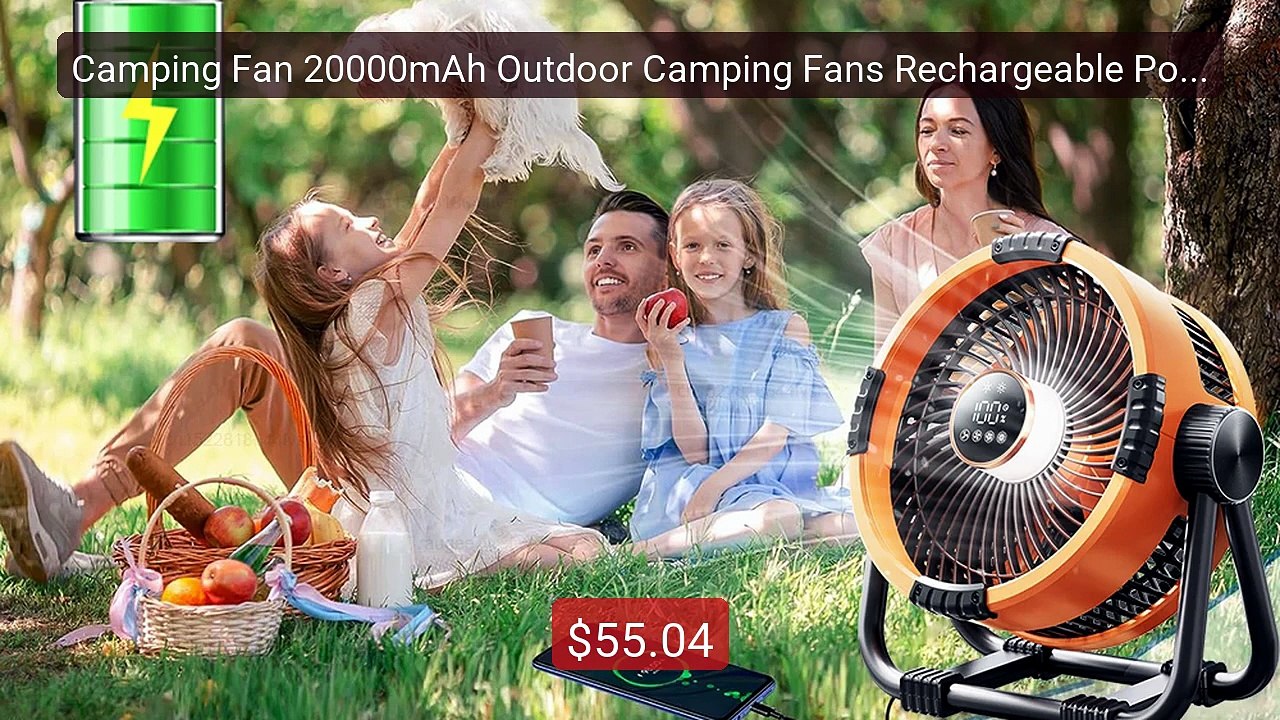 Camping Fan 20000mAh Outdoor Camping Fans Rechargeable Portab... -- Amazing Value 2026 | Must Have!