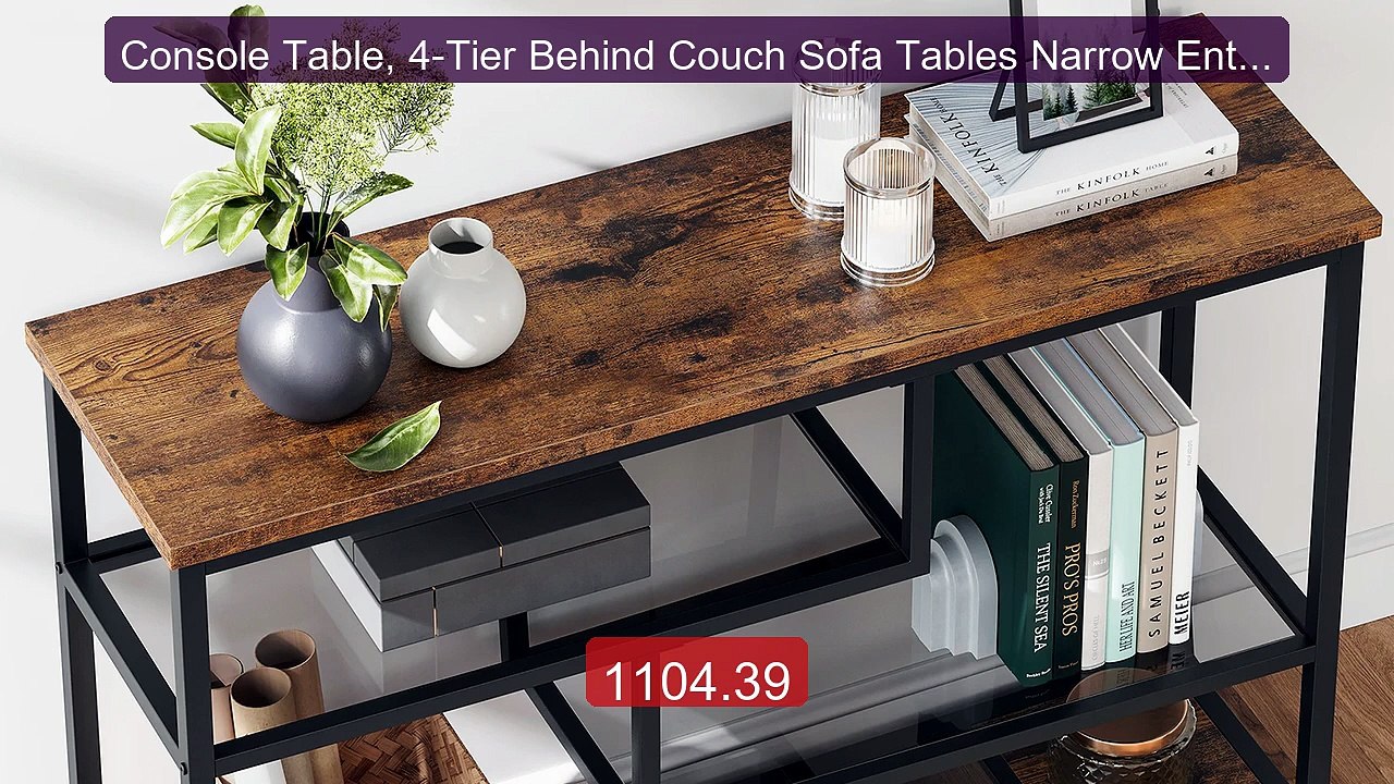 Console Table, 4-Tier Behind Couch Sofa Tables Narrow Entryway Tabl... -- Top Rated 2026 | Buy Now!