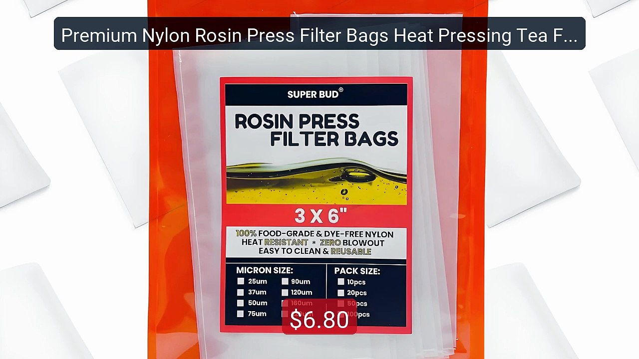 Premium Nylon Rosin Press Filter Bags Heat Pressing Tea Filter... -- Best Buy 2026 | Great Quality!