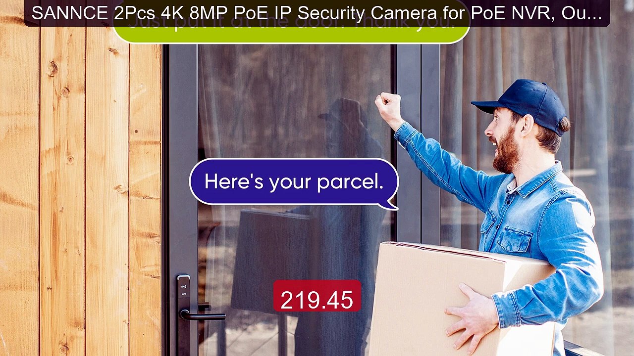 SANNCE 2Pcs 4K 8MP PoE IP Security Camera for PoE NVR, Outdoor... -- Best Buy 2026 | Great Quality!