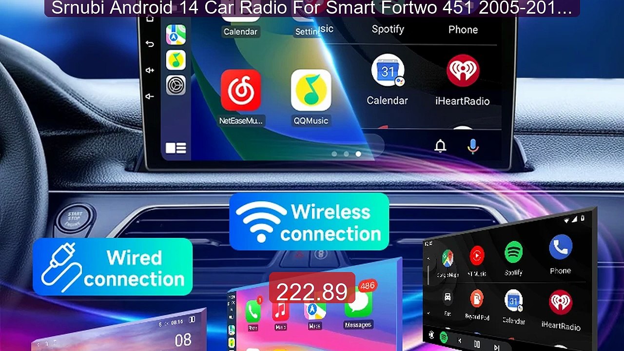 Srnubi Android 14 Car Radio For Smart Fortwo 451 2005-2010 Wir... -- Hot Deal 2026 | Limited Offer!