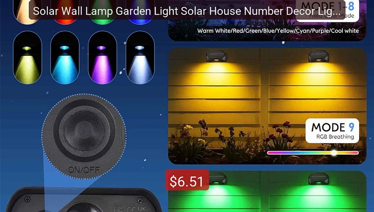 Solar Wall Lamp Garden Light Solar House Number Decor Light IP65 Wa... -- Top Rated 2026 | Buy Now!