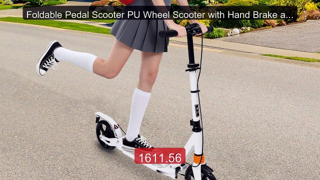 Foldable Pedal Scooter PU Wheel Scooter with Hand Brake and... Top Pick 2026 | Unbeatable Price!