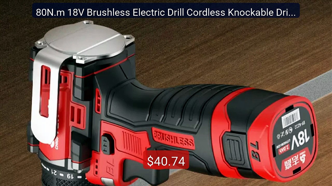 80N.m 18V Brushless Electric Drill Cordless Knockable Driller Drive... -- Top Rated 2026 | Buy Now!