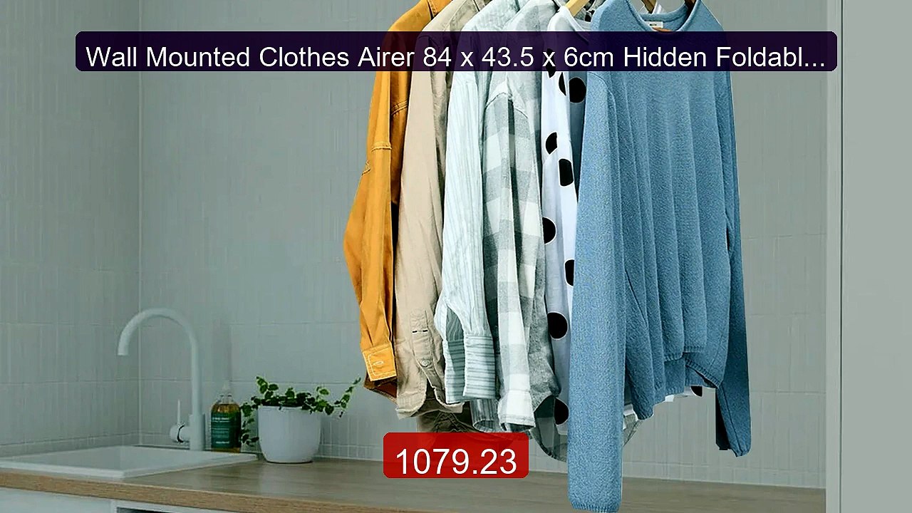 Wall Mounted Clothes Airer 84 x 43.5 x 6cm Hidden Foldable Wa... -- Amazing Value 2026 | Must Have!
