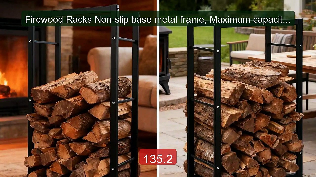 Firewood Racks Non-slip base metal frame, Maximum capacity 20... -- Amazing Value 2026 | Must Have!