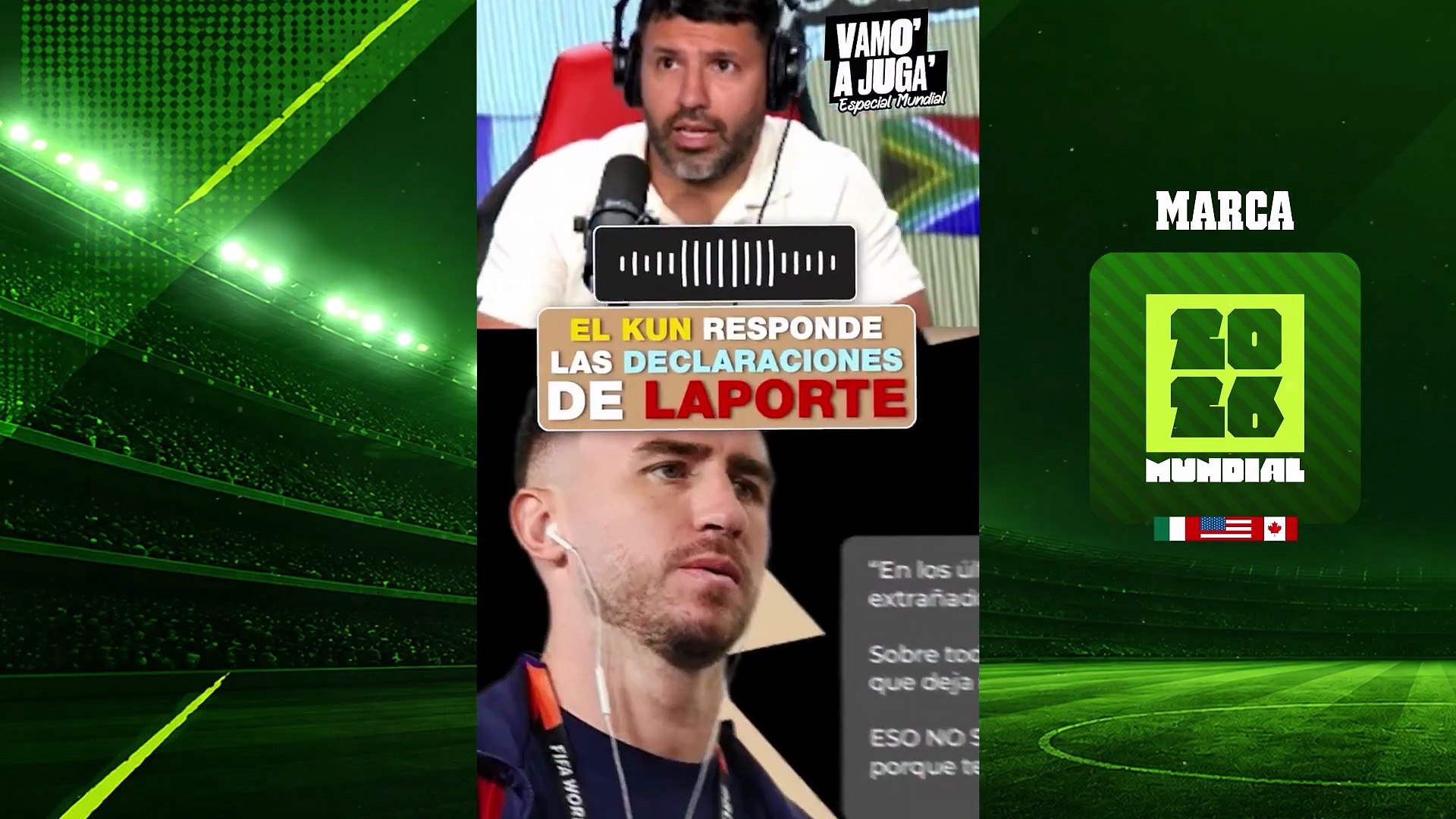El Kun responde a Laporte: "No te hagas el picante porque cuando nos vemos, arrugás"