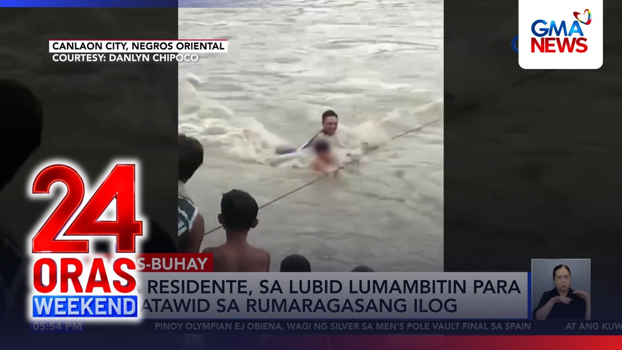 Mga taga-Canlaon, todo-kapit sa lubid sa pagtawid sa rumaragasang ilog | 24 Oras Weekend