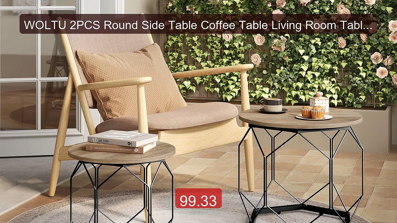 WOLTU 2PCS Round Side Table Coffee Table Living Room Table with Sto... -- Top Rated 2026 | Buy Now!