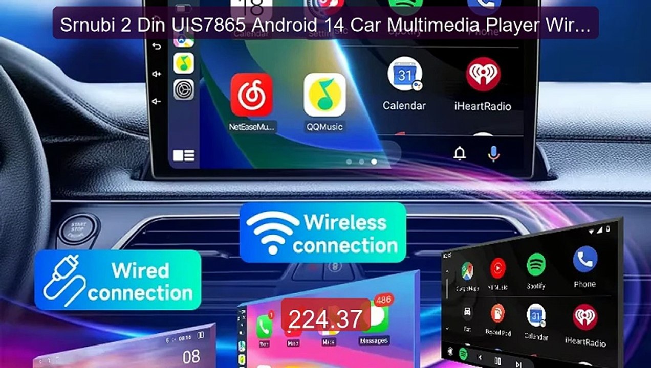Srnubi 2 Din UIS7865 Android 14 Car Multimedia Player Wirel... -- Top Pick 2026 | Unbeatable Price!