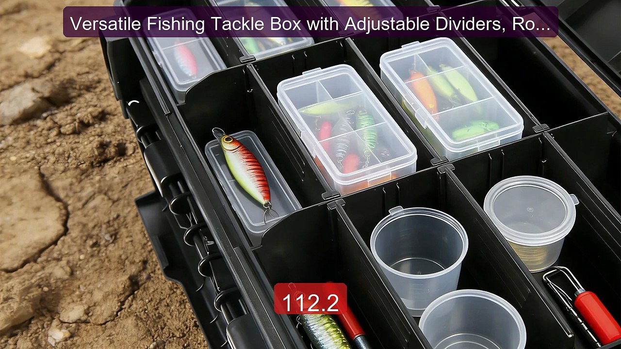 Versatile Fishing Tackle Box with Adjustable Dividers, Rod ... -- Top Pick 2026 | Unbeatable Price!