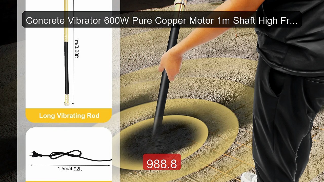 Concrete Vibrator 600W Pure Copper Motor 1m Shaft High Frequency Co... -- Top Rated 2026 | Buy Now!