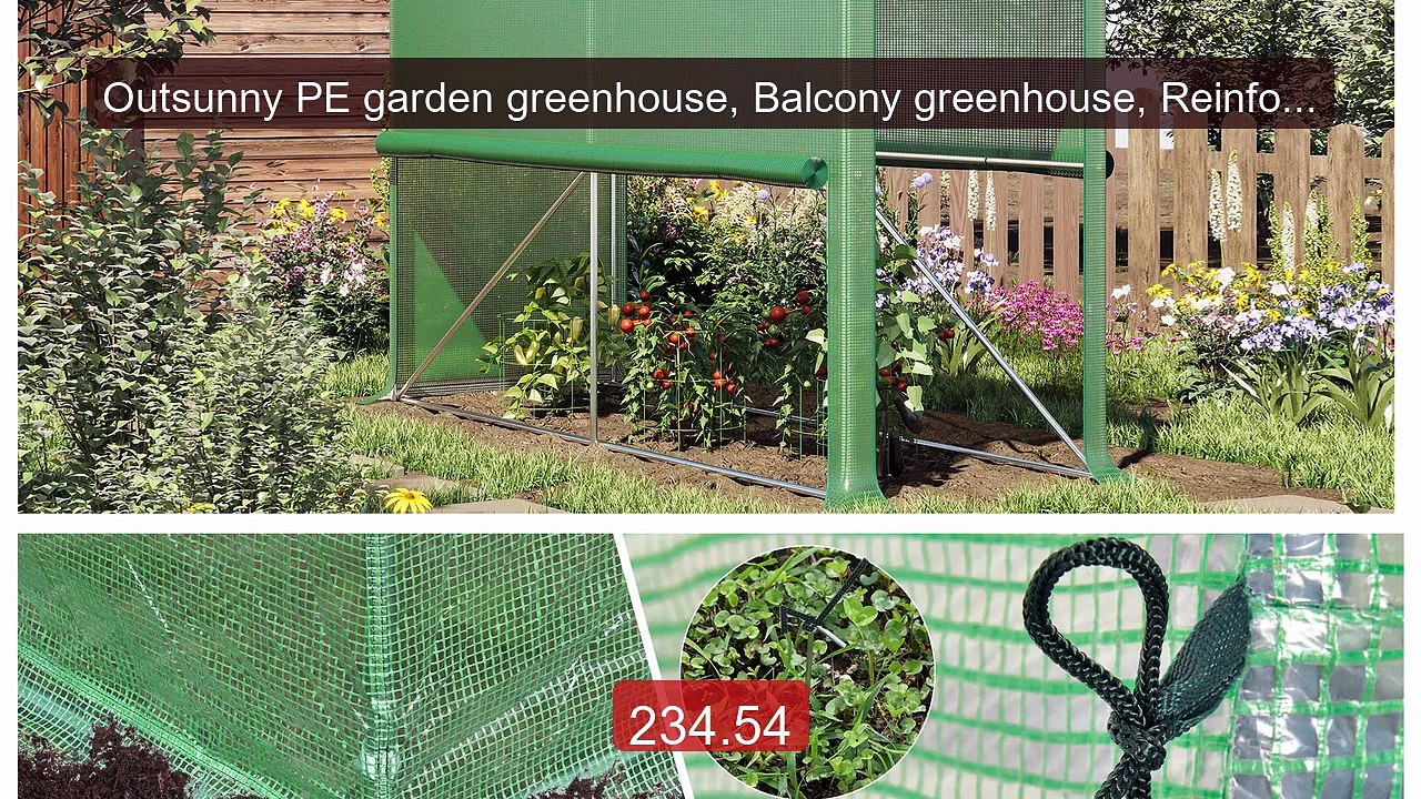 Outsunny PE garden greenhouse, Balcony greenhouse, Reinforced tarpa... -- Top Rated 2026 | Buy Now!