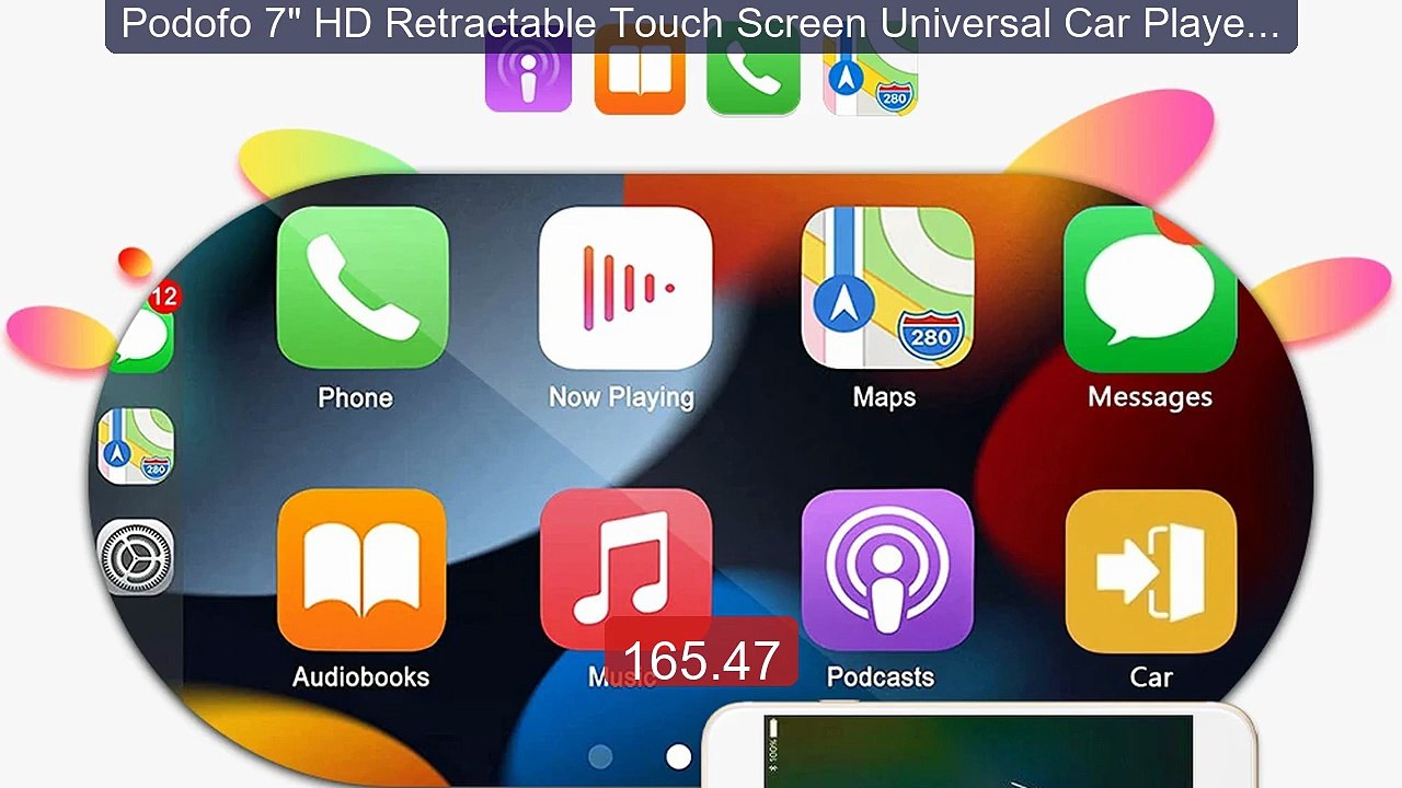 Podofo 7" HD Retractable Touch Screen Universal Car Player 1DI... -- Best Buy 2026 | Great Quality!