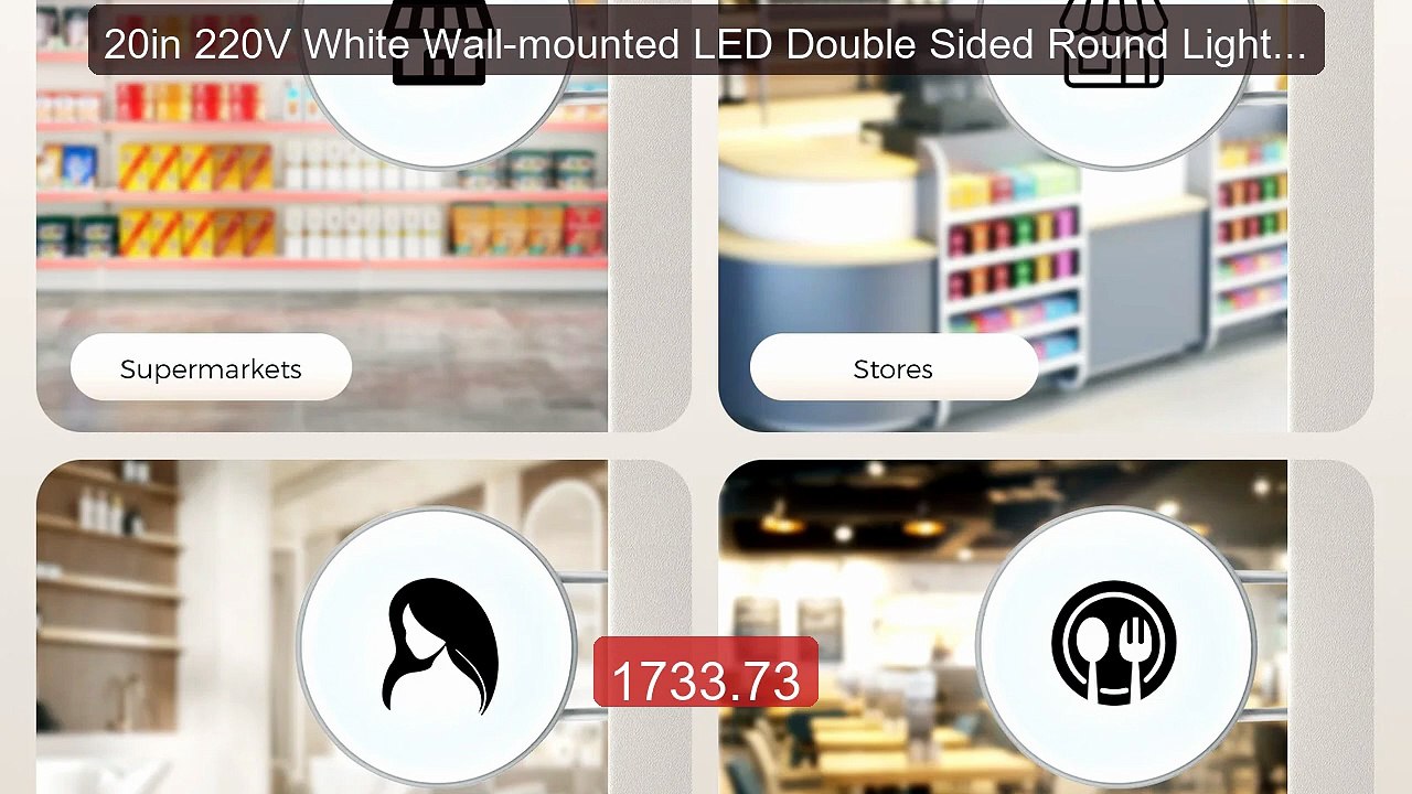 20in 220V White Wall-mounted LED Double Sided Round Light Box ... -- Best Buy 2026 | Great Quality!