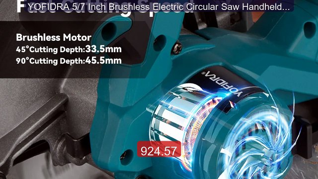 YOFIDRA 5/7 Inch Brushless Electric Circular Saw Handheld Mul... Amazing Value 2026 | Must Have!