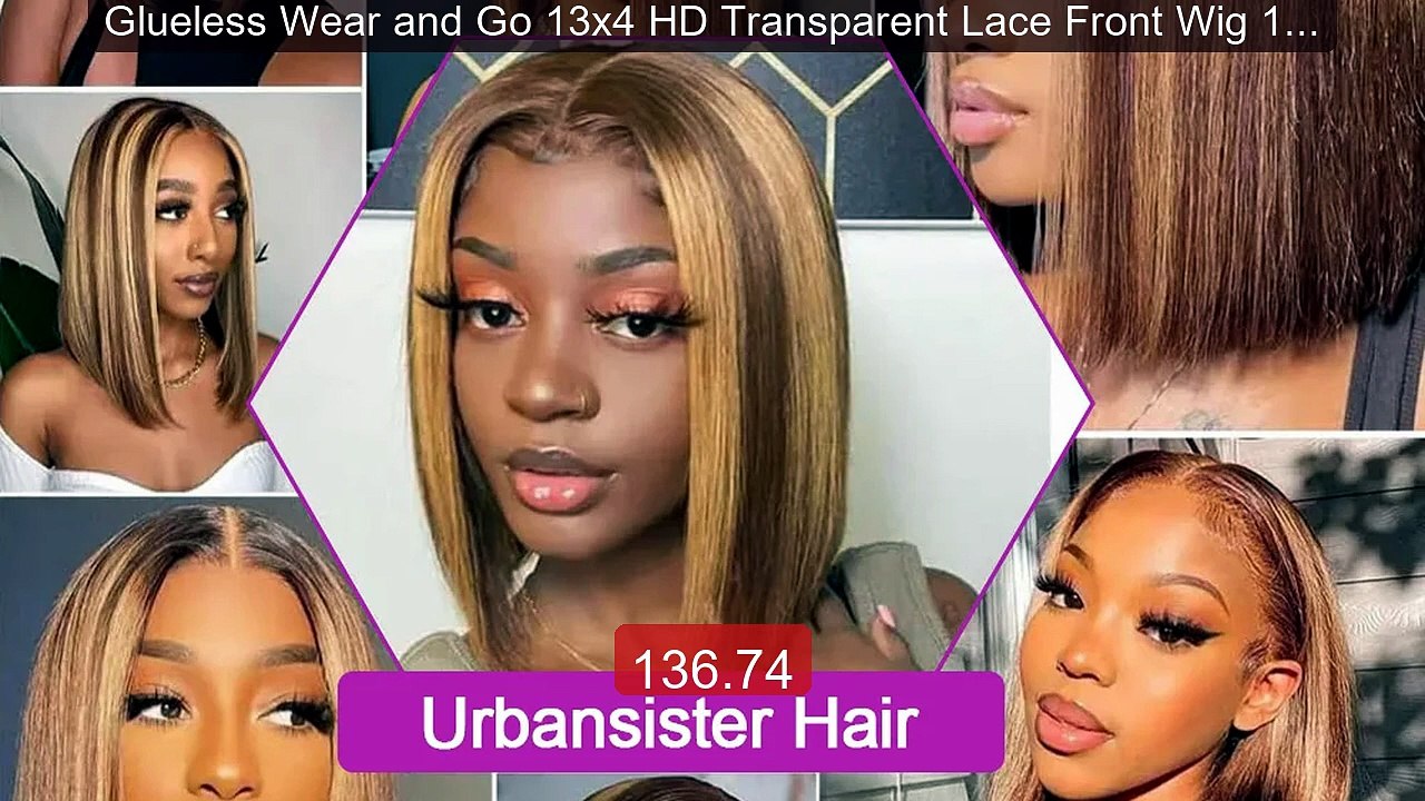 Glueless Wear and Go 13x4 HD Transparent Lace Front Wig 100% Human ... -- Top Rated 2026 | Buy Now!