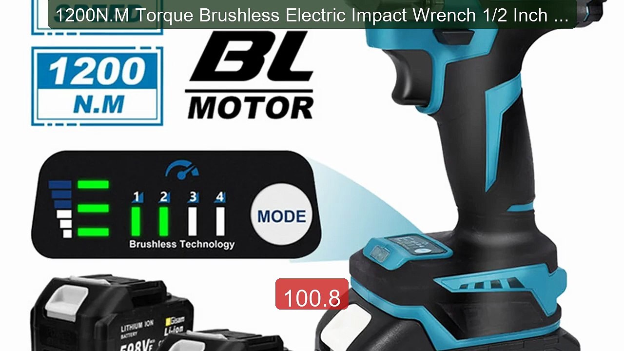1200N.M Torque Brushless Electric Impact Wrench 1/2 Inch Cord... -- Amazing Value 2026 | Must Have!