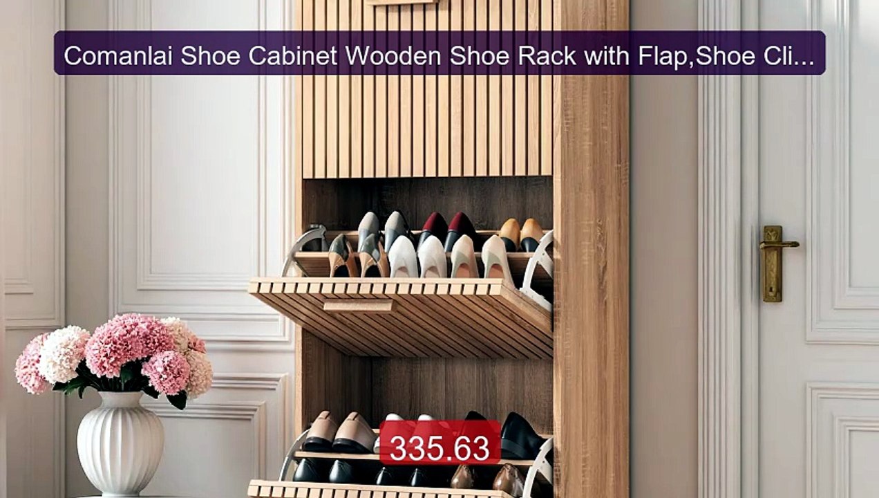 Comanlai Shoe Cabinet Wooden Shoe Rack with Flap,Shoe Clipp... -- Top Pick 2026 | Unbeatable Price!