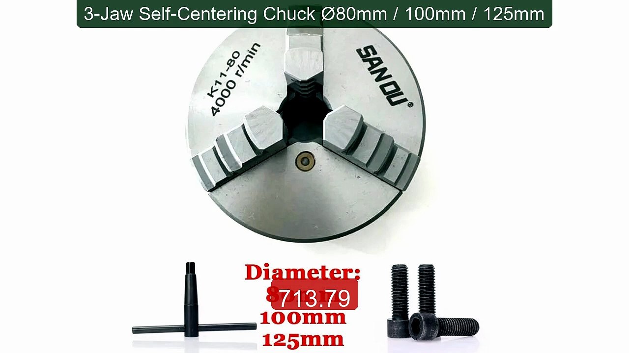 3-Jaw Self-Centering Chuck Ø80mm / 100mm / 125mm -- Amazing Value 2026 | Must Have!