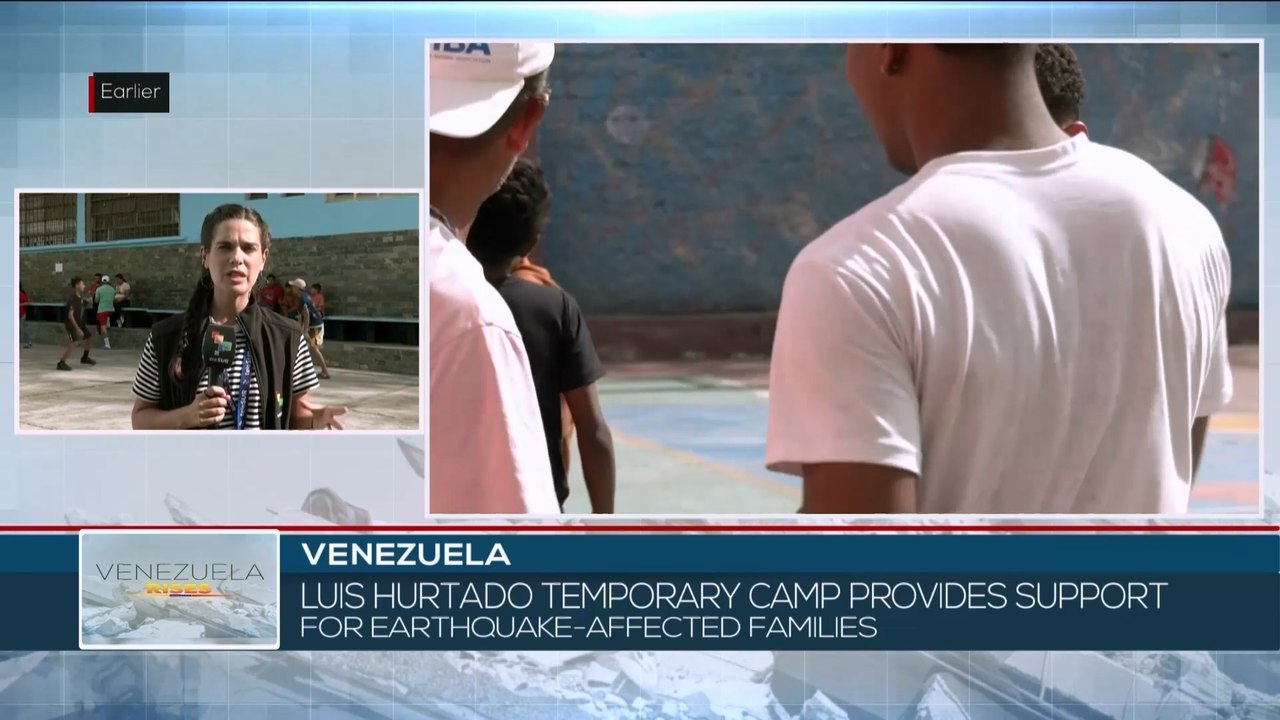 Venezuela, Luis Hurtado temporay camp provides support for earthquake-affected families