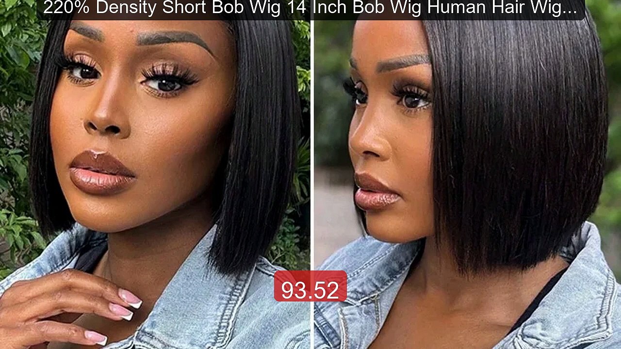 220% Density Short Bob Wig 14 Inch Bob Wig Human Hair Wigs Bo... -- Amazing Value 2026 | Must Have!