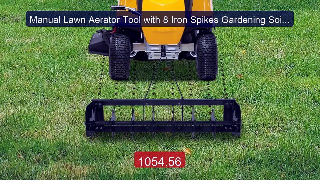 Manual Lawn Aerator Tool with 8 Iron Spikes Gardening Soil Scarifi... Best Deal 2026 | Shop Now!