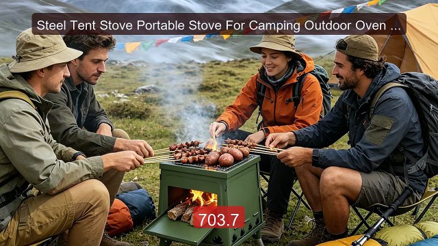 Steel Tent Stove Portable Stove For Camping Outdoor Oven Folda... Best Buy 2026 | Great Quality!