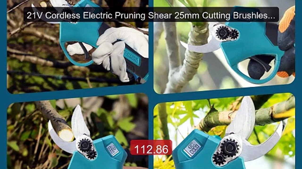 21V Cordless Electric Pruning Shear 25mm Cutting Brushless Mot... -- Hot Deal 2026 | Limited Offer!